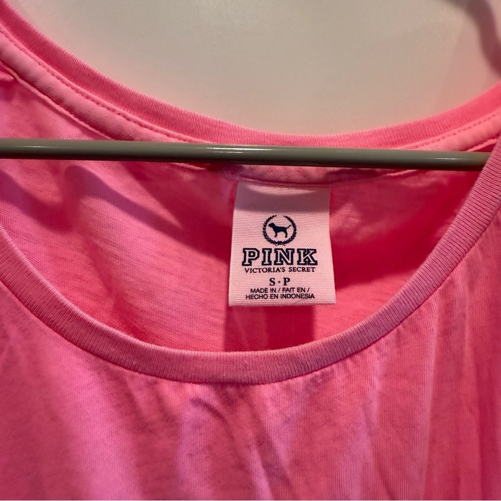 PINK Victoria's Secret Hot Pink Long Sleeve Top - Picture 2 of 6